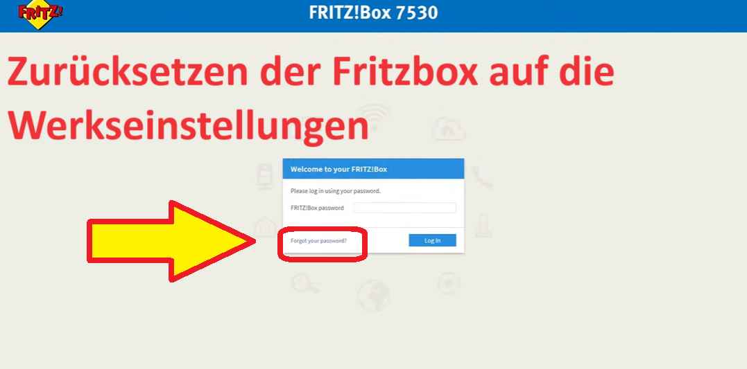 Schritte zum Zurücksetzen der Fritzbox